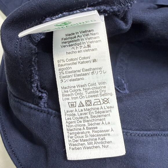 J. Crew women’s Sailor Slim Wide-Leg Chino Pant Size 35 navy blue BY637 NWT - Picture 9 of 9